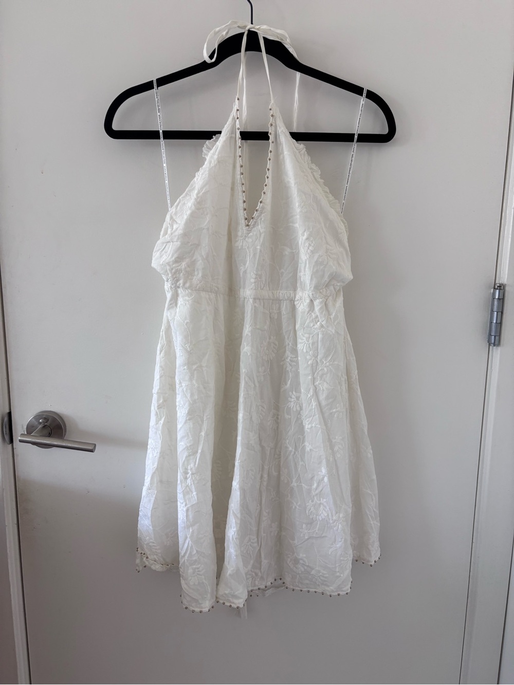 Zara Cream Sleeveless Tie-Back Dress